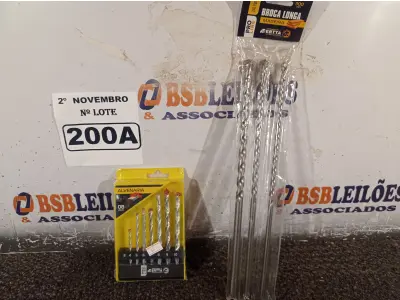 LOTE 200 - 01 KIT DE BROCAS. (NO ESTADO) ATENÇÃO! FAZER A VISITAÇÃO ANTES DE ARREMATAR, NÃO SABEMOS SE FUNCIONA. LEILÃO NÃO TEM GARANTIA E NEM DEVOLUÇÃO, SUJEITO A POSSÍVEIS AVARIAS VISÍVEIS/OCULTAS E/OU AUSÊNCIA DE COMPONENTES.