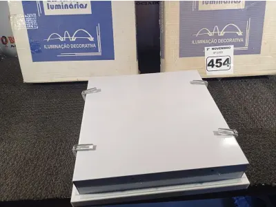 LOTE 454 - 03 LUMINÁRIAS DE EMBUTIR MARCA EDIBRAZ CÓD. 1504. (NO ESTADO) ATENÇÃO! FAZER A VISITAÇÃO ANTES DE ARREMATAR, NÃO SABEMOS SE FUNCIONA. LEILÃO NÃO TEM GARANTIA E NEM DEVOLUÇÃO, SUJEITO A POSSÍVEIS AVARIAS VISÍVEIS/OCULTAS E/OU AUSÊNCIA DE COMPONENTES.