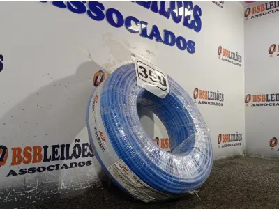 LOTE 350 - 01 ROLO DE CABO FLEXÍVEL 100M 1X10MM NA COR AZUL(NOVO). (NO ESTADO) ATENÇÃO! FAZER A VISITAÇÃO ANTES DE ARREMATAR, NÃO SABEMOS SE FUNCIONA. LEILÃO NÃO TEM GARANTIA E NEM DEVOLUÇÃO, SUJEITO A POSSÍVEIS AVARIAS VISÍVEIS/OCULTAS E/OU AUSÊNCIA DE COMPONENTES.