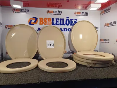 LOTE 510 - 05 ASSENTOS PARA VASO SANITÁRIO. (NO ESTADO) ATENÇÃO! FAZER A VISITAÇÃO ANTES DE ARREMATAR, NÃO SABEMOS SE FUNCIONA. LEILÃO NÃO TEM GARANTIA E NEM DEVOLUÇÃO, SUJEITO A POSSÍVEIS AVARIAS VISÍVEIS/OCULTAS E/OU AUSÊNCIA DE COMPONENTES.