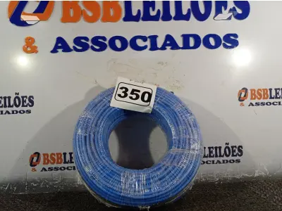 LOTE 350 - 01 ROLO DE CABO FLEXÍVEL 100M 1X10MM NA COR AZUL(NOVO). (NO ESTADO) ATENÇÃO! FAZER A VISITAÇÃO ANTES DE ARREMATAR, NÃO SABEMOS SE FUNCIONA. LEILÃO NÃO TEM GARANTIA E NEM DEVOLUÇÃO, SUJEITO A POSSÍVEIS AVARIAS VISÍVEIS/OCULTAS E/OU AUSÊNCIA DE COMPONENTES.