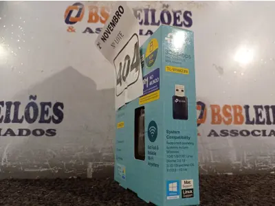 LOTE 404 - 01 ADAPTADOR WIRELESS TPLINK 300 MBPS. (NO ESTADO) ATENÇÃO! FAZER A VISITAÇÃO ANTES DE ARREMATAR, NÃO SABEMOS SE FUNCIONA. LEILÃO NÃO TEM GARANTIA E NEM DEVOLUÇÃO, SUJEITO A POSSÍVEIS AVARIAS VISÍVEIS/OCULTAS E/OU AUSÊNCIA DE COMPONENTES.