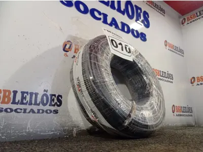 LOTE 010 - 01 ROLO DE CABO FLEXÍVEL 100M 1X10MM NA COR PRETA(NOVO). (NO ESTADO) ATENÇÃO! FAZER A VISITAÇÃO ANTES DE ARREMATAR, NÃO SABEMOS SE FUNCIONA. LEILÃO NÃO TEM GARANTIA E NEM DEVOLUÇÃO, SUJEITO A POSSÍVEIS AVARIAS VISÍVEIS/OCULTAS E/OU AUSÊNCIA DE COMPONENTES.
