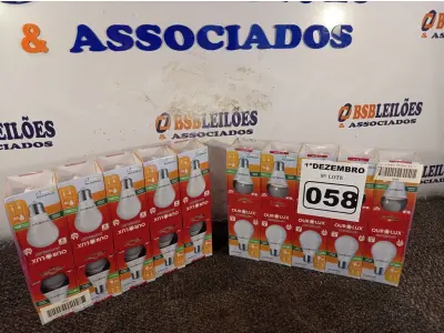 LOTE 058 - 20 LÂMPADAS DE LED 9W SOQUETE E22. (NO ESTADO) ATENÇÃO! FAZER A VISITAÇÃO ANTES DE ARREMATAR, NÃO SABEMOS SE FUNCIONA. LEILÃO NÃO TEM GARANTIA E NEM DEVOLUÇÃO, SUJEITO A POSSÍVEIS AVARIAS VISÍVEIS/OCULTAS E/OU AUSÊNCIA DE COMPONENTES.