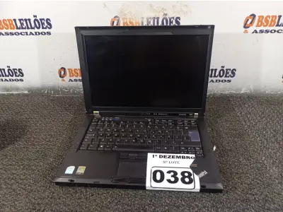 LOTE 038 - 01 NOTEBOOK MARCA LENOVO. (NO ESTADO) ATENÇÃO! FAZER A VISITAÇÃO ANTES DE ARREMATAR, NÃO SABEMOS SE FUNCIONA. LEILÃO NÃO TEM GARANTIA E NEM DEVOLUÇÃO, SUJEITO A POSSÍVEIS AVARIAS VISÍVEIS/OCULTAS E/OU AUSÊNCIA DE COMPONENTES.