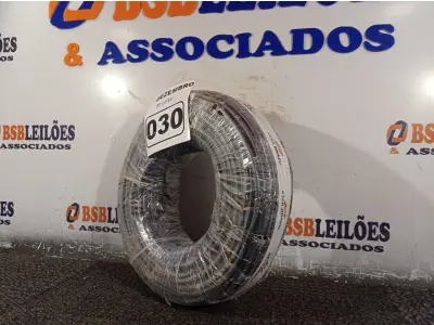 LOTE 030 - 01 ROLO DE CABO FLEXÍVEL 100M 1X10MM NA COR PRETA(NOVO). (NO ESTADO) ATENÇÃO! FAZER A VISITAÇÃO ANTES DE ARREMATAR, NÃO SABEMOS SE FUNCIONA. LEILÃO NÃO TEM GARANTIA E NEM DEVOLUÇÃO, SUJEITO A POSSÍVEIS AVARIAS VISÍVEIS/OCULTAS E/OU AUSÊNCIA DE COMPONENTES.
