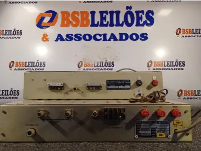 LOTE 196 - 01 AMPLIFICADOR A-7920 A E 01 RX FM-8-U. (NO ESTADO) ATENÇÃO! FAZER A VISITAÇÃO ANTES DE ARREMATAR, NÃO SABEMOS SE FUNCIONA. LEILÃO NÃO TEM GARANTIA E NEM DEVOLUÇÃO, SUJEITO A POSSÍVEIS AVARIAS VISÍVEIS/OCULTAS E/OU AUSÊNCIA DE COMPONENTES.