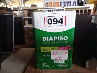 LOTE 094 - 01 LATA DE TINTA IQUINE DIAPISO 18L NA COR VERMELHA. (NO ESTADO) ATENÇÃO! FAZER A VISITAÇÃO ANTES DE ARREMATAR, NÃO SABEMOS SE FUNCIONA. LEILÃO NÃO TEM GARANTIA E NEM DEVOLUÇÃO, SUJEITO A POSSÍVEIS AVARIAS VISÍVEIS/OCULTAS E/OU AUSÊNCIA DE COMPONENTES.