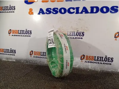 LOTE 210 - 01 ROLO DE CABO FLEXÍVEL 100M 1X4MM NA COR VERDE(NOVO). (NO ESTADO) ATENÇÃO! FAZER A VISITAÇÃO ANTES DE ARREMATAR, NÃO SABEMOS SE FUNCIONA. LEILÃO NÃO TEM GARANTIA E NEM DEVOLUÇÃO, SUJEITO A POSSÍVEIS AVARIAS VISÍVEIS/OCULTAS E/OU AUSÊNCIA DE COMPONENTES.