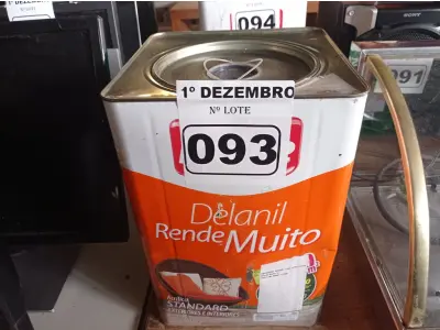 LOTE 093 - 01 LATA DE TINTA IQUINE DELANIL RENDE MUITO 18L BASE “C”. (NO ESTADO) ATENÇÃO! FAZER A VISITAÇÃO ANTES DE ARREMATAR, NÃO SABEMOS SE FUNCIONA. LEILÃO NÃO TEM GARANTIA E NEM DEVOLUÇÃO, SUJEITO A POSSÍVEIS AVARIAS VISÍVEIS/OCULTAS E/OU AUSÊNCIA DE COMPONENTES.