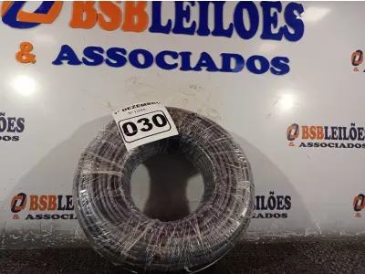 LOTE 030 - 01 ROLO DE CABO FLEXÍVEL 100M 1X10MM NA COR PRETA(NOVO). (NO ESTADO) ATENÇÃO! FAZER A VISITAÇÃO ANTES DE ARREMATAR, NÃO SABEMOS SE FUNCIONA. LEILÃO NÃO TEM GARANTIA E NEM DEVOLUÇÃO, SUJEITO A POSSÍVEIS AVARIAS VISÍVEIS/OCULTAS E/OU AUSÊNCIA DE COMPONENTES.