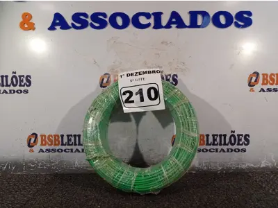 LOTE 210 - 01 ROLO DE CABO FLEXÍVEL 100M 1X4MM NA COR VERDE(NOVO). (NO ESTADO) ATENÇÃO! FAZER A VISITAÇÃO ANTES DE ARREMATAR, NÃO SABEMOS SE FUNCIONA. LEILÃO NÃO TEM GARANTIA E NEM DEVOLUÇÃO, SUJEITO A POSSÍVEIS AVARIAS VISÍVEIS/OCULTAS E/OU AUSÊNCIA DE COMPONENTES.