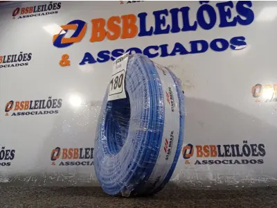 LOTE 180 - 01 ROLO DE CABO FLEXÍVEL 100M 1X10MM NA COR AZUL(NOVO). (NO ESTADO) ATENÇÃO! FAZER A VISITAÇÃO ANTES DE ARREMATAR, NÃO SABEMOS SE FUNCIONA. LEILÃO NÃO TEM GARANTIA E NEM DEVOLUÇÃO, SUJEITO A POSSÍVEIS AVARIAS VISÍVEIS/OCULTAS E/OU AUSÊNCIA DE COMPONENTES.
