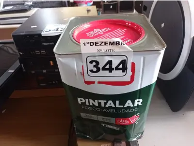 LOTE 344 - 01 LATA DE TINTA IQUINE PINTALAR FOSCO AVELUDADO 18L PÊSSEGO. (NO ESTADO) ATENÇÃO! FAZER A VISITAÇÃO ANTES DE ARREMATAR, NÃO SABEMOS SE FUNCIONA. LEILÃO NÃO TEM GARANTIA E NEM DEVOLUÇÃO, SUJEITO A POSSÍVEIS AVARIAS VISÍVEIS/OCULTAS E/OU AUSÊNCIA DE COMPONENTES.