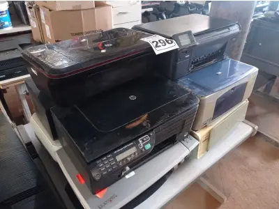 LOTE 296 - 10 IMPRESSORAS MARCAS E MODELOS DIVERSOS PARA RETIRADA DE PEÇAS. (NO ESTADO) ATENÇÃO! FAZER A VISITAÇÃO ANTES DE ARREMATAR, NÃO SABEMOS SE FUNCIONA. LEILÃO NÃO TEM GARANTIA E NEM DEVOLUÇÃO, SUJEITO A POSSÍVEIS AVARIAS VISÍVEIS/OCULTAS E/OU AUSÊNCIA DE COMPONENTES.