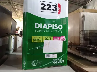 LOTE 223 - 01 LATA DE TINTA IQUINE DIAPISO 18L COR VERMELHO. (NO ESTADO) ATENÇÃO! FAZER A VISITAÇÃO ANTES DE ARREMATAR, NÃO SABEMOS SE FUNCIONA. LEILÃO NÃO TEM GARANTIA E NEM DEVOLUÇÃO, SUJEITO A POSSÍVEIS AVARIAS VISÍVEIS/OCULTAS E/OU AUSÊNCIA DE COMPONENTES.