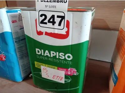 LOTE 247 - 01 LATA DE TINTA IQUINE DIAPISO 18L COR VERMELHO. (NO ESTADO) ATENÇÃO! FAZER A VISITAÇÃO ANTES DE ARREMATAR, NÃO SABEMOS SE FUNCIONA. LEILÃO NÃO TEM GARANTIA E NEM DEVOLUÇÃO, SUJEITO A POSSÍVEIS AVARIAS VISÍVEIS/OCULTAS E/OU AUSÊNCIA DE COMPONENTES.