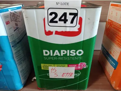 LOTE 247 - 01 LATA DE TINTA IQUINE DIAPISO 18L COR VERMELHO. (NO ESTADO) ATENÇÃO! FAZER A VISITAÇÃO ANTES DE ARREMATAR, NÃO SABEMOS SE FUNCIONA. LEILÃO NÃO TEM GARANTIA E NEM DEVOLUÇÃO, SUJEITO A POSSÍVEIS AVARIAS VISÍVEIS/OCULTAS E/OU AUSÊNCIA DE COMPONENTES.