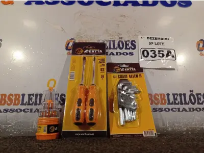 LOTE 035 - 01 KIT DE CHAVE ALLEN, 01 KIT DE CHAVE FENDA/PHILIPS 02 PEÇAS E 01 KIT DE CHAVES DE PRECISÃO. (NO ESTADO) ATENÇÃO! FAZER A VISITAÇÃO ANTES DE ARREMATAR, NÃO SABEMOS SE FUNCIONA. LEILÃO NÃO TEM GARANTIA E NEM DEVOLUÇÃO, SUJEITO A POSSÍVEIS AVARIAS VISÍVEIS/OCULTAS E/OU AUSÊNCIA DE COMPONENTES.