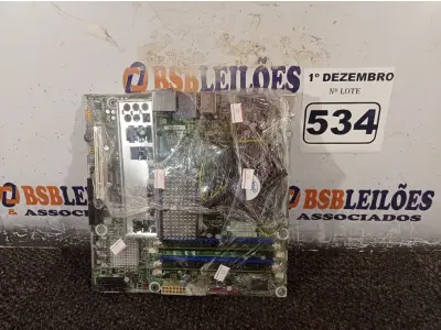 LOTE 534 - 01 PLACA MÃE INTEL DG 43GT, 4GB DE MEMÓRIA E PROCESSADOR CORE2 QUAD. (NO ESTADO) ATENÇÃO! FAZER A VISITAÇÃO ANTES DE ARREMATAR, NÃO SABEMOS SE FUNCIONA. LEILÃO NÃO TEM GARANTIA E NEM DEVOLUÇÃO, SUJEITO A POSSÍVEIS AVARIAS VISÍVEIS/OCULTAS E/OU AUSÊNCIA DE COMPONENTES.