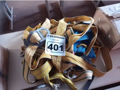 LOTE 401 - 05 CINTOS DE SEGURANÇA NO TRABALHO. (NO ESTADO) ATENÇÃO! FAZER A VISITAÇÃO ANTES DE ARREMATAR, NÃO SABEMOS SE FUNCIONA. LEILÃO NÃO TEM GARANTIA E NEM DEVOLUÇÃO, SUJEITO A POSSÍVEIS AVARIAS VISÍVEIS/OCULTAS E/OU AUSÊNCIA DE COMPONENTES.
