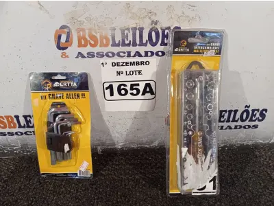 LOTE 165 - 01 KIT DE CHAVES INTERCAMBIÁVEIS MULTIFUNCIONAL E 01 KIT CHAVE ALLEN. (NO ESTADO) ATENÇÃO! FAZER A VISITAÇÃO ANTES DE ARREMATAR, NÃO SABEMOS SE FUNCIONA. LEILÃO NÃO TEM GARANTIA E NEM DEVOLUÇÃO, SUJEITO A POSSÍVEIS AVARIAS VISÍVEIS/OCULTAS E/OU AUSÊNCIA DE COMPONENTES.