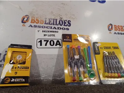 LOTE 170 - 03 KIT’S CHAVES DE PRECISÃO PARA MANUTENÇÃO DE CELULAR. (NO ESTADO) ATENÇÃO! FAZER A VISITAÇÃO ANTES DE ARREMATAR, NÃO SABEMOS SE FUNCIONA. LEILÃO NÃO TEM GARANTIA E NEM DEVOLUÇÃO, SUJEITO A POSSÍVEIS AVARIAS VISÍVEIS/OCULTAS E/OU AUSÊNCIA DE COMPONENTES.