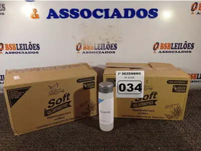 LOTE 034 - 02 CAIXAS COM FRASCOS DE ÁLCOOL ETÍLICO HIDRATADO 70º 190G COM 24 UNIDADES CADA. (NO ESTADO) ATENÇÃO! FAZER A VISITAÇÃO ANTES DE ARREMATAR, NÃO SABEMOS SE FUNCIONA. LEILÃO NÃO TEM GARANTIA E NEM DEVOLUÇÃO, SUJEITO A POSSÍVEIS AVARIAS VISÍVEIS/OCULTAS E/OU AUSÊNCIA DE COMPONENTES.