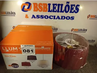 LOTE 081 - 01 PENDENTE SÃO PAULO. (NO ESTADO) ATENÇÃO! FAZER A VISITAÇÃO ANTES DE ARREMATAR, NÃO SABEMOS SE FUNCIONA. LEILÃO NÃO TEM GARANTIA E NEM DEVOLUÇÃO, SUJEITO A POSSÍVEIS AVARIAS VISÍVEIS/OCULTAS E/OU AUSÊNCIA DE COMPONENTES.