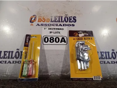 LOTE 080 - 01 KIT DE CHAVE ALLEN E 01 KIT CHAVE FENDA/PHILIPS 02 PEÇAS. (NO ESTADO) ATENÇÃO! FAZER A VISITAÇÃO ANTES DE ARREMATAR, NÃO SABEMOS SE FUNCIONA. LEILÃO NÃO TEM GARANTIA E NEM DEVOLUÇÃO, SUJEITO A POSSÍVEIS AVARIAS VISÍVEIS/OCULTAS E/OU AUSÊNCIA DE COMPONENTES.