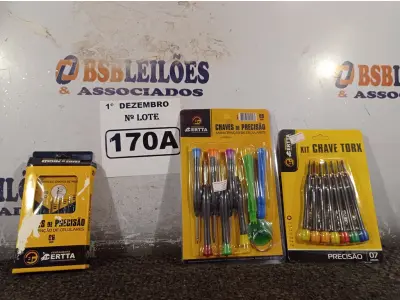LOTE 170 - 03 KIT’S CHAVES DE PRECISÃO PARA MANUTENÇÃO DE CELULAR. (NO ESTADO) ATENÇÃO! FAZER A VISITAÇÃO ANTES DE ARREMATAR, NÃO SABEMOS SE FUNCIONA. LEILÃO NÃO TEM GARANTIA E NEM DEVOLUÇÃO, SUJEITO A POSSÍVEIS AVARIAS VISÍVEIS/OCULTAS E/OU AUSÊNCIA DE COMPONENTES.