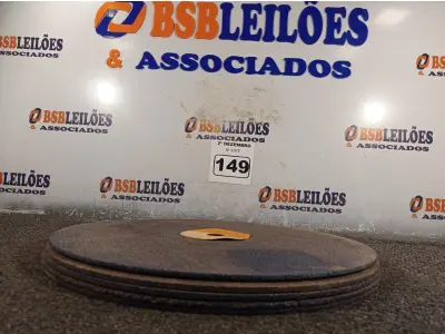 LOTE 149 - 05 DISCOS CLIPPERS: DIÂMETRO 18, ESPECIFICAÇÃO MR-822, RPM 3069. (NO ESTADO) ATENÇÃO! FAZER A VISITAÇÃO ANTES DE ARREMATAR, NÃO SABEMOS SE FUNCIONA. LEILÃO NÃO TEM GARANTIA E NEM DEVOLUÇÃO, SUJEITO A POSSÍVEIS AVARIAS VISÍVEIS/OCULTAS E/OU AUSÊNCIA DE COMPONENTES.