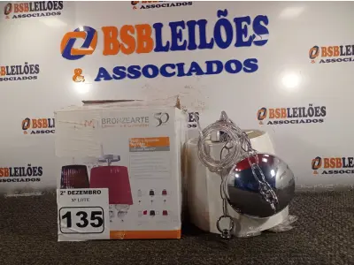 LOTE 135 - 01 LUMINÁRIA PENDENTE SÃO PAULO. (NO ESTADO) ATENÇÃO! FAZER A VISITAÇÃO ANTES DE ARREMATAR, NÃO SABEMOS SE FUNCIONA. LEILÃO NÃO TEM GARANTIA E NEM DEVOLUÇÃO, SUJEITO A POSSÍVEIS AVARIAS VISÍVEIS/OCULTAS E/OU AUSÊNCIA DE COMPONENTES.