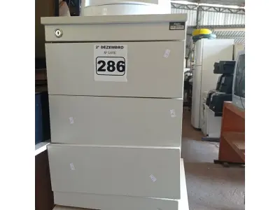 LOTE 286 - 02 GAVETEIROS COM 03 GAVETAS. (NO ESTADO) ATENÇÃO! FAZER A VISITAÇÃO ANTES DE ARREMATAR, NÃO SABEMOS SE FUNCIONA. LEILÃO NÃO TEM GARANTIA E NEM DEVOLUÇÃO, SUJEITO A POSSÍVEIS AVARIAS VISÍVEIS/OCULTAS E/OU AUSÊNCIA DE COMPONENTES.