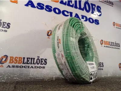 LOTE 210 - 01 ROLO DE CABO FLEXÍVEL 100M 1X10MM NA COR VERDE (NOVO). (NO ESTADO) ATENÇÃO! FAZER A VISITAÇÃO ANTES DE ARREMATAR, NÃO SABEMOS SE FUNCIONA. LEILÃO NÃO TEM GARANTIA E NEM DEVOLUÇÃO, SUJEITO A POSSÍVEIS AVARIAS VISÍVEIS/OCULTAS E/OU AUSÊNCIA DE COMPONENTES.