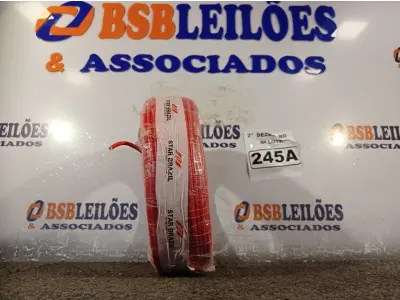 LOTE 245 - 01 ROLO DE CABO FLEXÍVEL 100M 1X4MM NA COR VERMELHA (NOVO). (NO ESTADO) ATENÇÃO! FAZER A VISITAÇÃO ANTES DE ARREMATAR, NÃO SABEMOS SE FUNCIONA. LEILÃO NÃO TEM GARANTIA E NEM DEVOLUÇÃO, SUJEITO A POSSÍVEIS AVARIAS VISÍVEIS/OCULTAS E/OU AUSÊNCIA DE COMPONENTES.