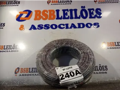 LOTE 240 - 01 ROLO DE CABO FLEXÍVEL 100M 1X10MM NA COR PRETA (NOVO). (NO ESTADO) ATENÇÃO! FAZER A VISITAÇÃO ANTES DE ARREMATAR, NÃO SABEMOS SE FUNCIONA. LEILÃO NÃO TEM GARANTIA E NEM DEVOLUÇÃO, SUJEITO A POSSÍVEIS AVARIAS VISÍVEIS/OCULTAS E/OU AUSÊNCIA DE COMPONENTES.