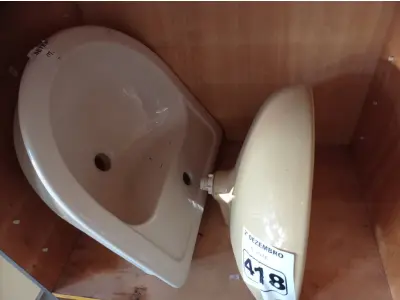LOTE 418 - 02 CUBAS PARA LAVATÓRIO MARCAS E MODELOS DIVERSOS. (NO ESTADO) ATENÇÃO! FAZER A VISITAÇÃO ANTES DE ARREMATAR, NÃO SABEMOS SE FUNCIONA. LEILÃO NÃO TEM GARANTIA E NEM DEVOLUÇÃO, SUJEITO A POSSÍVEIS AVARIAS VISÍVEIS/OCULTAS E/OU AUSÊNCIA DE COMPONENTES.