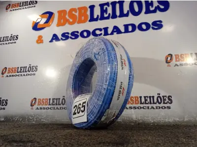 LOTE 265 - 01 ROLO DE CABO FLEXÍVEL 100M 1X10MM NA COR AZUL(NOVO). (NO ESTADO) ATENÇÃO! FAZER A VISITAÇÃO ANTES DE ARREMATAR, NÃO SABEMOS SE FUNCIONA. LEILÃO NÃO TEM GARANTIA E NEM DEVOLUÇÃO, SUJEITO A POSSÍVEIS AVARIAS VISÍVEIS/OCULTAS E/OU AUSÊNCIA DE COMPONENTES.