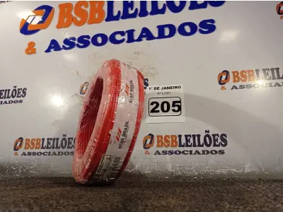 LOTE 205 - 01 ROLO DE CABO FLEXÍVEL 100M 1X4MM NA COR VERMELHA(NOVO). (NO ESTADO) ATENÇÃO! FAZER A VISITAÇÃO ANTES DE ARREMATAR, NÃO SABEMOS SE FUNCIONA. LEILÃO NÃO TEM GARANTIA E NEM DEVOLUÇÃO, SUJEITO A POSSÍVEIS AVARIAS VISÍVEIS/OCULTAS E/OU AUSÊNCIA DE COMPONENTES.