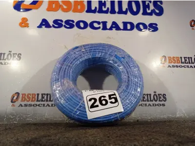 LOTE 265 - 01 ROLO DE CABO FLEXÍVEL 100M 1X10MM NA COR AZUL(NOVO). (NO ESTADO) ATENÇÃO! FAZER A VISITAÇÃO ANTES DE ARREMATAR, NÃO SABEMOS SE FUNCIONA. LEILÃO NÃO TEM GARANTIA E NEM DEVOLUÇÃO, SUJEITO A POSSÍVEIS AVARIAS VISÍVEIS/OCULTAS E/OU AUSÊNCIA DE COMPONENTES.