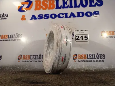 LOTE 215 - 01 ROLO DE CABO FLEXÍVEL 100M 1X4MM NA COR BRANCA(NOVO). (NO ESTADO) ATENÇÃO! FAZER A VISITAÇÃO ANTES DE ARREMATAR, NÃO SABEMOS SE FUNCIONA. LEILÃO NÃO TEM GARANTIA E NEM DEVOLUÇÃO, SUJEITO A POSSÍVEIS AVARIAS VISÍVEIS/OCULTAS E/OU AUSÊNCIA DE COMPONENTES.