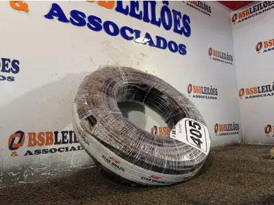 LOTE 405 - 01 ROLO DE CABO FLEXÍVEL 100M 1X10MM NA COR PRETA. (NOVO). (NO ESTADO) ATENÇÃO! FAZER A VISITAÇÃO ANTES DE ARREMATAR, NÃO SABEMOS SE FUNCIONA. LEILÃO NÃO TEM GARANTIA E NEM DEVOLUÇÃO, SUJEITO A POSSÍVEIS AVARIAS VISÍVEIS/OCULTAS E/OU AUSÊNCIA DE COMPONENTES.