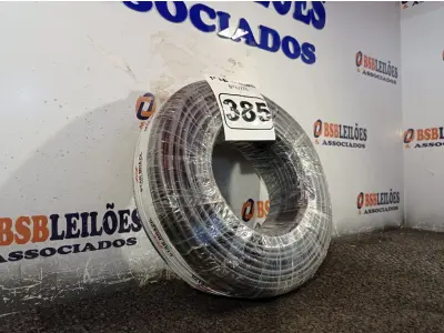 LOTE 385 - 01 ROLO DE CABO FLEXÍVEL 100M 1X10MM NA COR PRETA. (NOVO). (NO ESTADO) ATENÇÃO! FAZER A VISITAÇÃO ANTES DE ARREMATAR, NÃO SABEMOS SE FUNCIONA. LEILÃO NÃO TEM GARANTIA E NEM DEVOLUÇÃO, SUJEITO A POSSÍVEIS AVARIAS VISÍVEIS/OCULTAS E/OU AUSÊNCIA DE COMPONENTES.