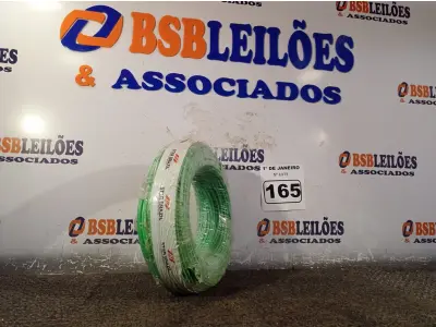 LOTE 165 - 01 ROLO DE CABO FLEXÍVEL 100M 1X4MM NA COR VERDE(NOVO). (NO ESTADO) ATENÇÃO! FAZER A VISITAÇÃO ANTES DE ARREMATAR, NÃO SABEMOS SE FUNCIONA. LEILÃO NÃO TEM GARANTIA E NEM DEVOLUÇÃO, SUJEITO A POSSÍVEIS AVARIAS VISÍVEIS/OCULTAS E/OU AUSÊNCIA DE COMPONENTES.