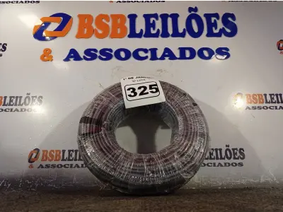 LOTE 325 - 01 ROLO DE CABO FLEXÍVEL 100M 1X10MM NA COR PRETA. (NOVO). (NO ESTADO) ATENÇÃO! FAZER A VISITAÇÃO ANTES DE ARREMATAR, NÃO SABEMOS SE FUNCIONA. LEILÃO NÃO TEM GARANTIA E NEM DEVOLUÇÃO, SUJEITO A POSSÍVEIS AVARIAS VISÍVEIS/OCULTAS E/OU AUSÊNCIA DE COMPONENTES.