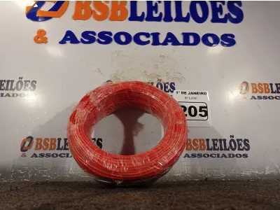 LOTE 205 - 01 ROLO DE CABO FLEXÍVEL 100M 1X4MM NA COR VERMELHA(NOVO). (NO ESTADO) ATENÇÃO! FAZER A VISITAÇÃO ANTES DE ARREMATAR, NÃO SABEMOS SE FUNCIONA. LEILÃO NÃO TEM GARANTIA E NEM DEVOLUÇÃO, SUJEITO A POSSÍVEIS AVARIAS VISÍVEIS/OCULTAS E/OU AUSÊNCIA DE COMPONENTES.