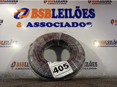 LOTE 405 - 01 ROLO DE CABO FLEXÍVEL 100M 1X10MM NA COR PRETA. (NOVO). (NO ESTADO) ATENÇÃO! FAZER A VISITAÇÃO ANTES DE ARREMATAR, NÃO SABEMOS SE FUNCIONA. LEILÃO NÃO TEM GARANTIA E NEM DEVOLUÇÃO, SUJEITO A POSSÍVEIS AVARIAS VISÍVEIS/OCULTAS E/OU AUSÊNCIA DE COMPONENTES.