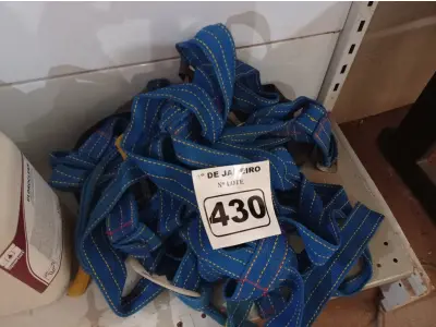 LOTE 430 - 05 CINTOS DE SEGURANÇA NO TRABALHO. (NO ESTADO) ATENÇÃO! FAZER A VISITAÇÃO ANTES DE ARREMATAR, NÃO SABEMOS SE FUNCIONA. LEILÃO NÃO TEM GARANTIA E NEM DEVOLUÇÃO, SUJEITO A POSSÍVEIS AVARIAS VISÍVEIS/OCULTAS E/OU AUSÊNCIA DE COMPONENTES.