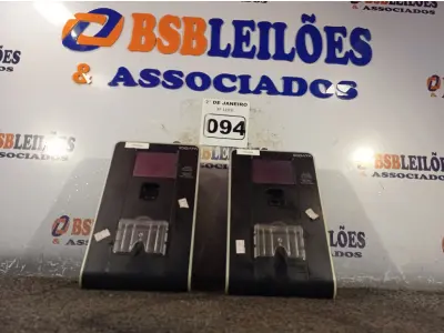 LOTE 094 - 02 RELÓGIOS DE PONTO ELETRÔNICO. (NO ESTADO) ATENÇÃO! FAZER A VISITAÇÃO ANTES DE ARREMATAR, NÃO SABEMOS SE FUNCIONA. LEILÃO NÃO TEM GARANTIA E NEM DEVOLUÇÃO, SUJEITO A POSSÍVEIS AVARIAS VISÍVEIS/OCULTAS E/OU AUSÊNCIA DE COMPONENTES.